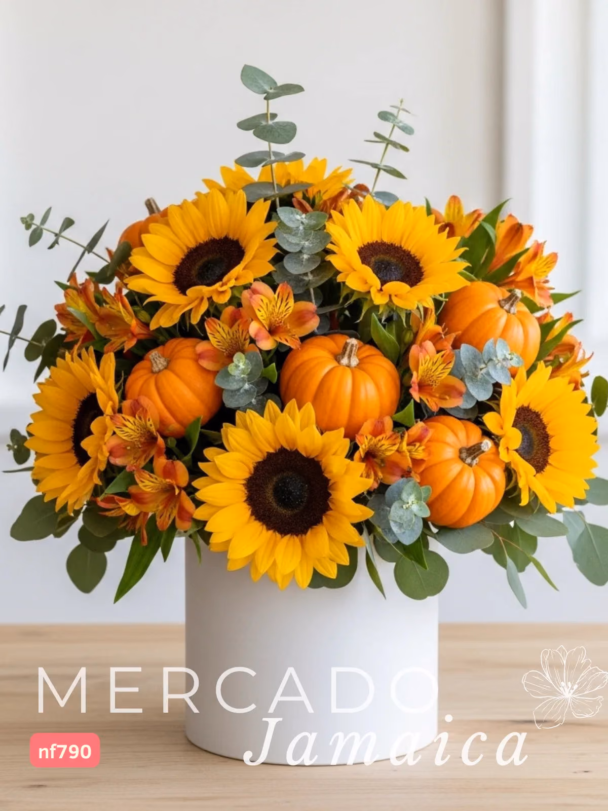 Arreglo 10 Girasoles y Calabacitas Bruja CDMX