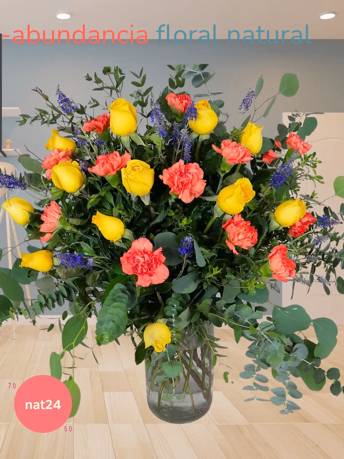 Arreglo 12 Rosas Amarillas y Claveles CDMX