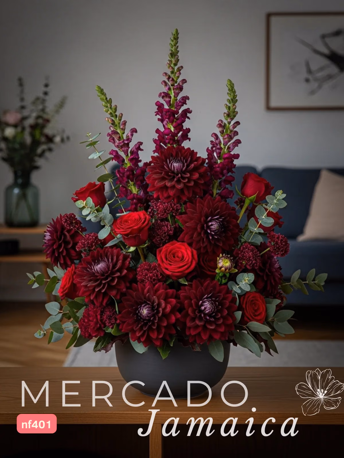 Arreglo 12 Rosas Rojas y Perritos Vino CDMX