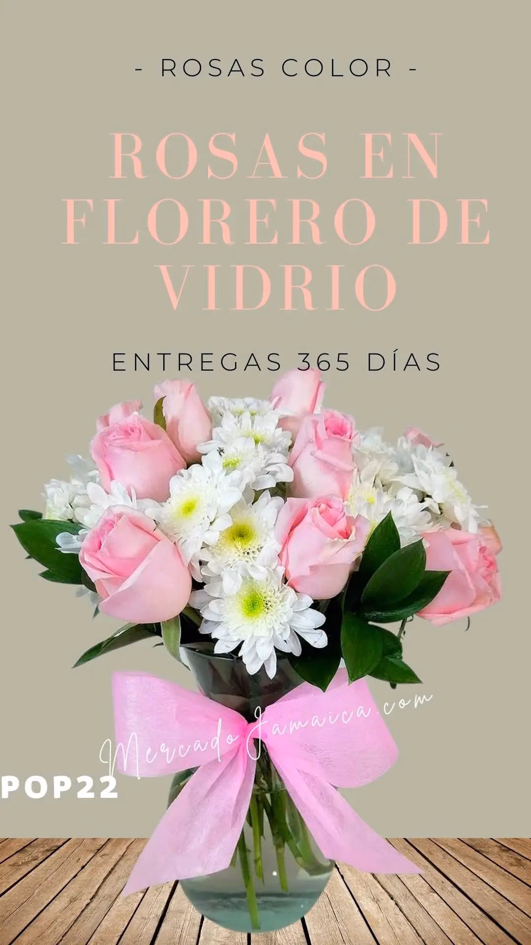 Arreglo 12 Rosas Rosa y Margaritas CDMX