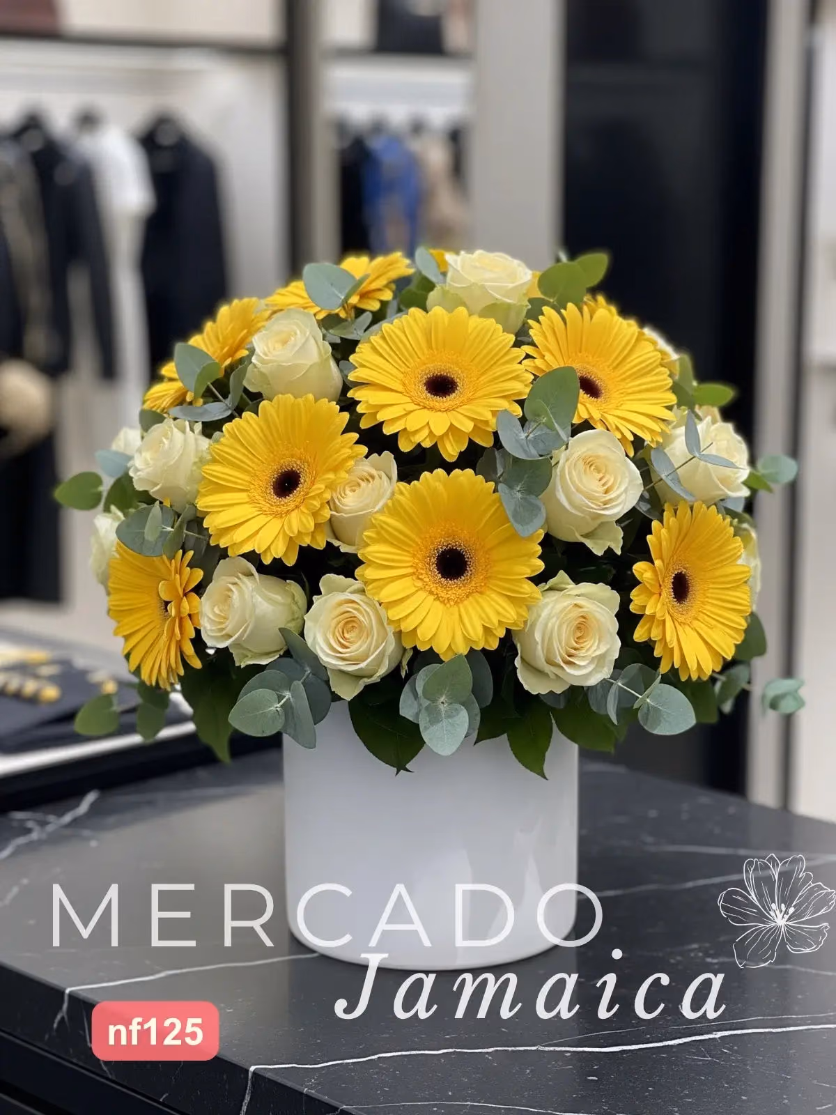 Arreglo 24 Rosas Beige y 10 Gerberas Amarillas CDMX