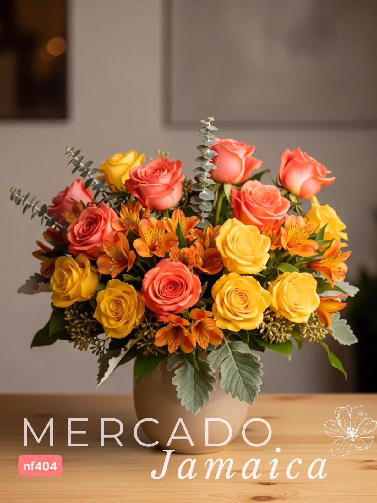 Arreglo 24 Rosas Naranja y Amarillas CDMX