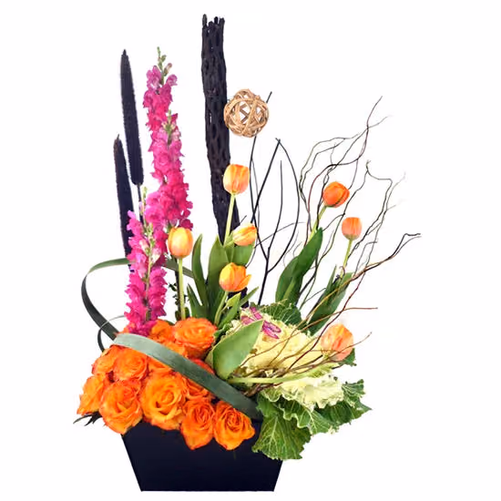 Arreglo 24 Rosas y Tulipanes Naranja CDMX