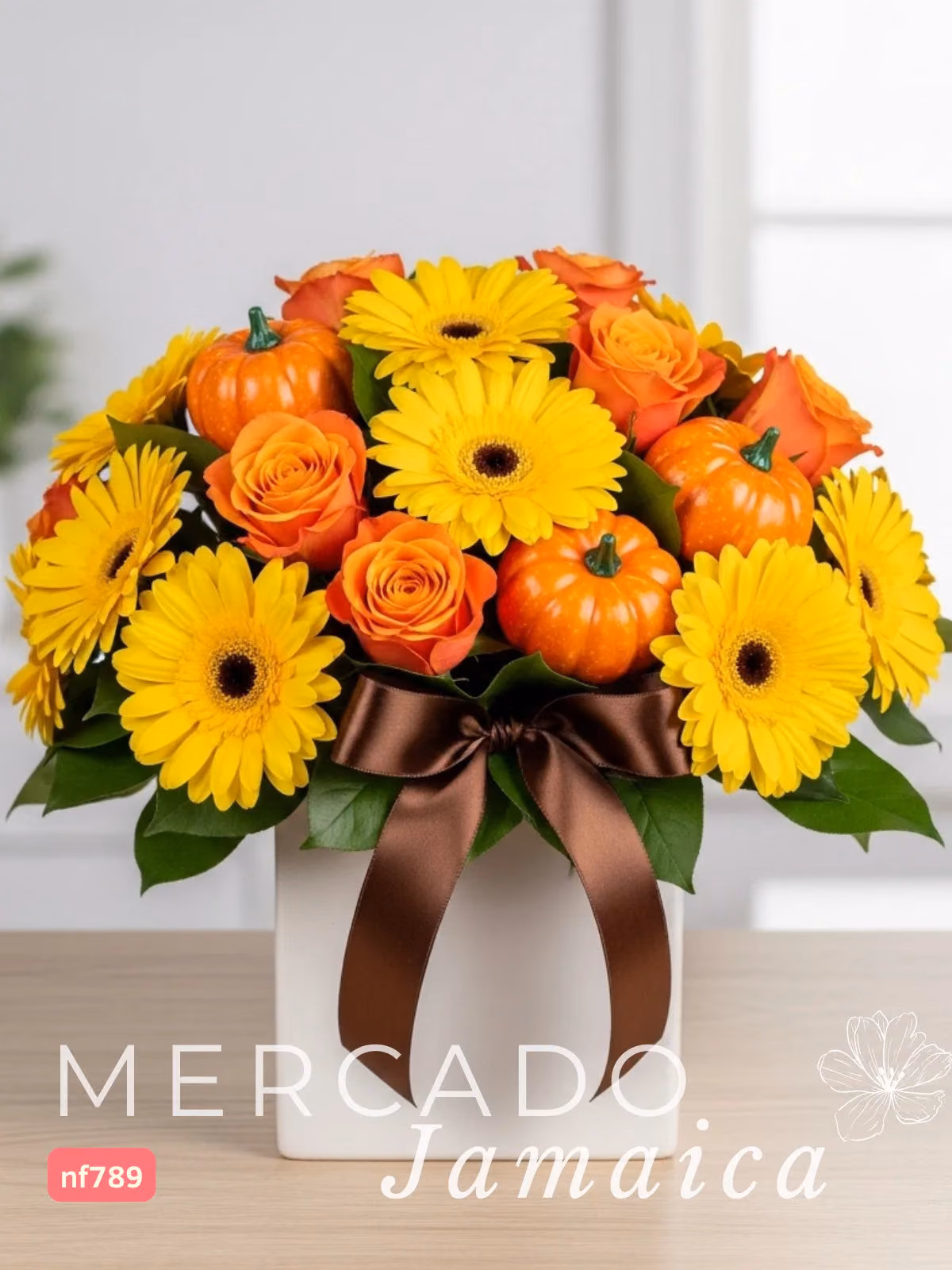 Arreglo Halloween 10 Gerberas y 15 Rosas CDMX