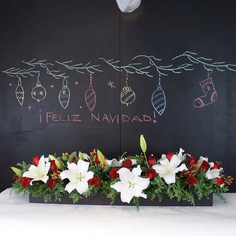 Arreglo Navidad 1 Metro: 24 Rosas Rojas CDMX