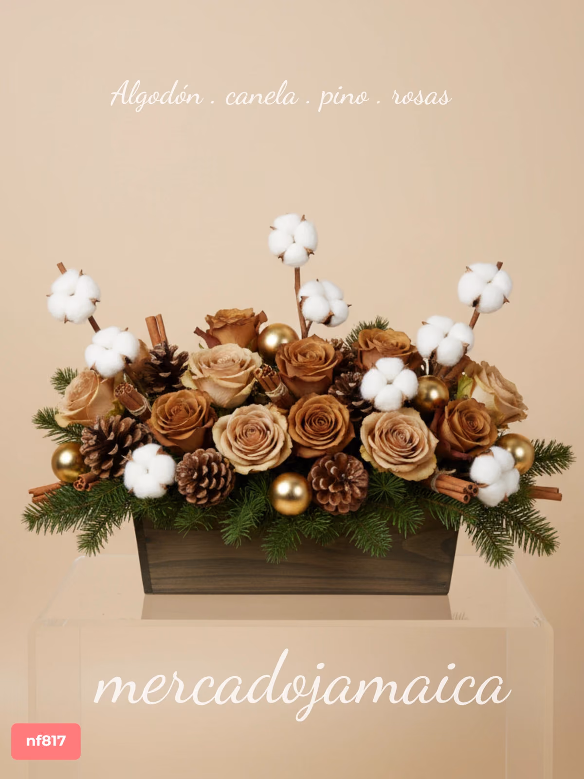 Arreglo Navidad 24 Rosas Toffee Baileys CDMX