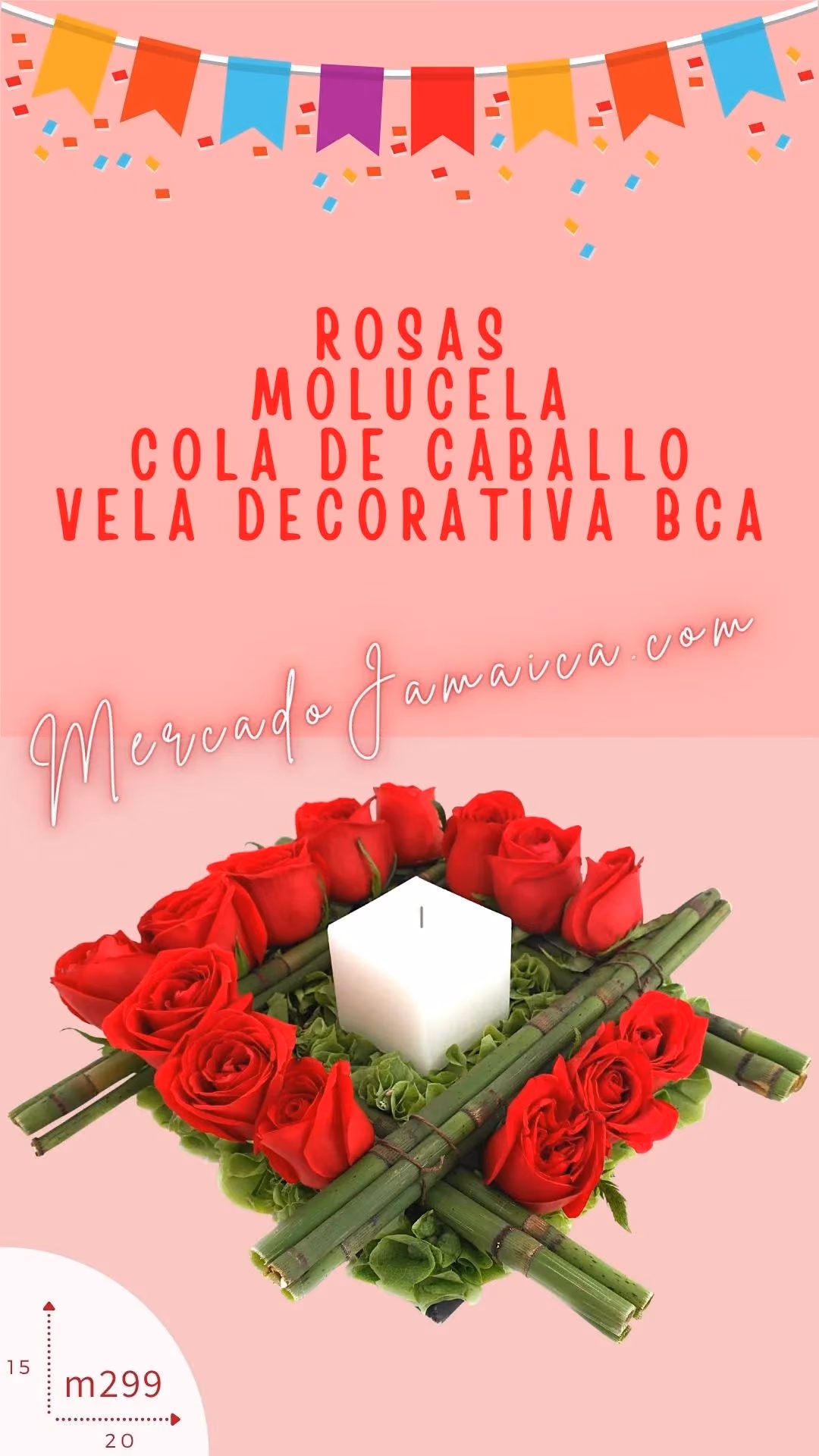 Arreglo Navideño 14 Rosas Rojas y Vela CDMX