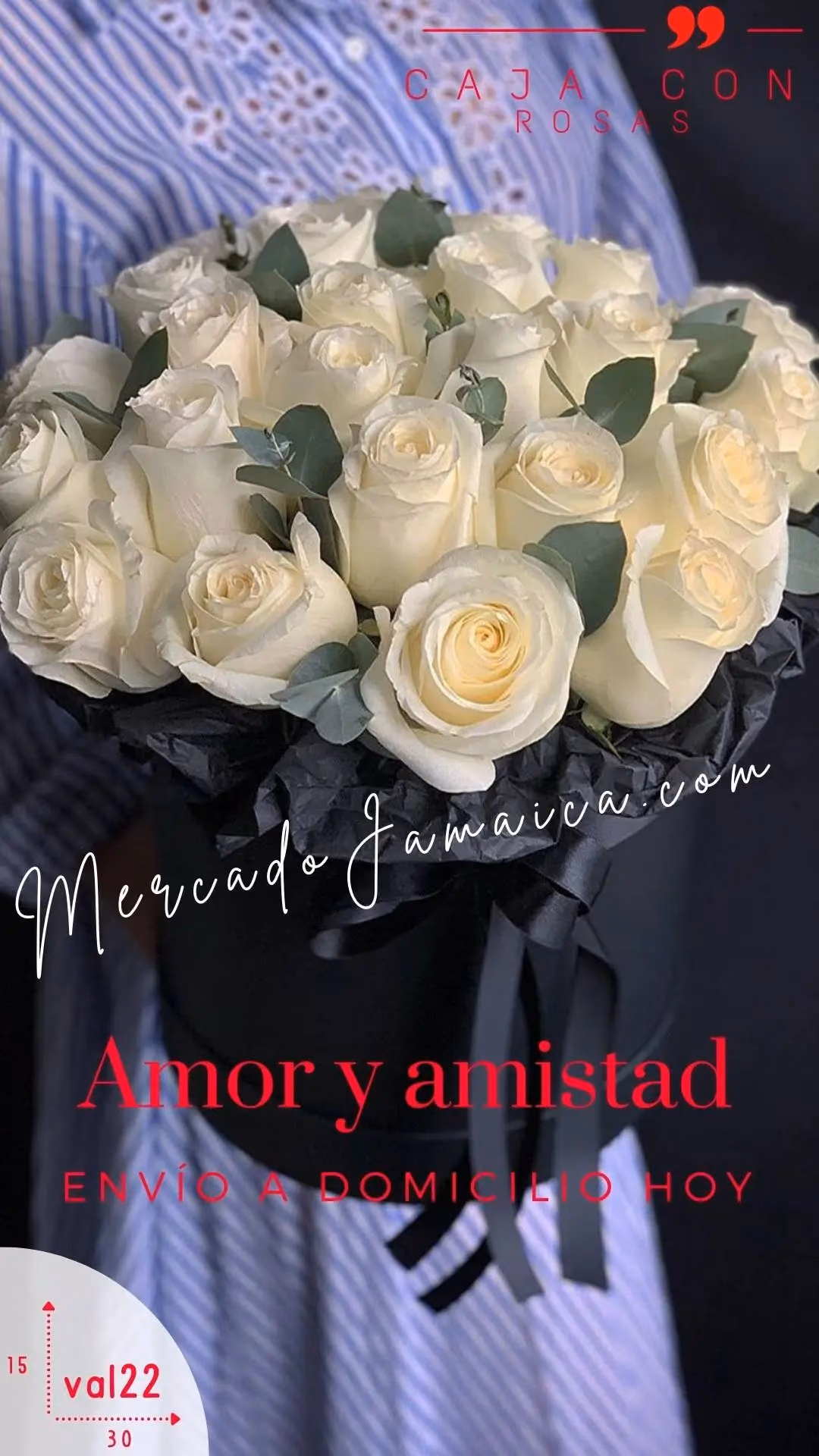 Caja 24 Rosas Blancas a Domicilio CDMX