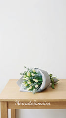 Ramo flores a domicilio 20 Tulipanes blancos !