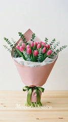 Ramo Floral a Domicilio 20 Tulipanes Armonia Fucsia !