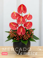 Besos con Anturios Arreglo Floral
