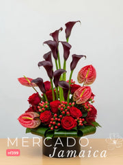 Arreglo con Callas y Anturios Rojos