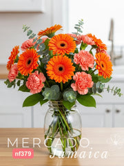 Jar con Geberas Naranja