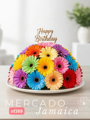 Pastel Floral con Gerberas