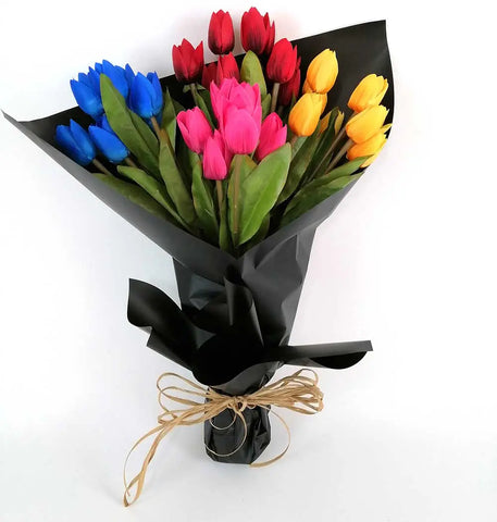 Artificiales con 36 Tulipanes de Colores