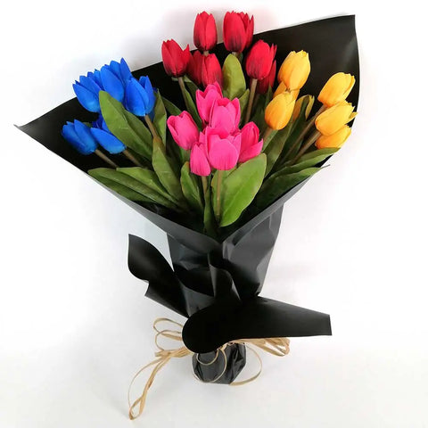 Artificiales con 36 Tulipanes de Colores