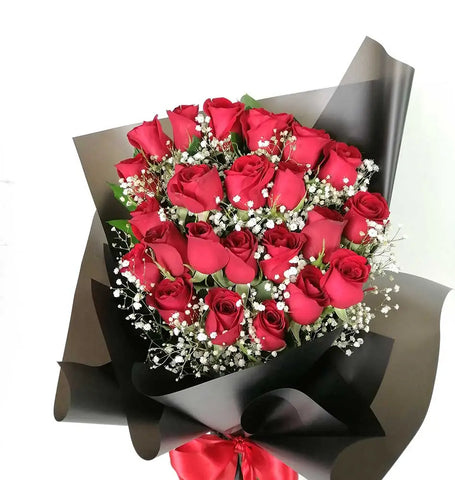 24 Rosas Rojas Ramo Candy