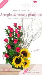 ¡Arreglo Floral Rosas y Curly!