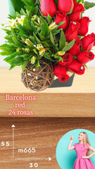 ¡Arreglo Rosas Barcelona Red 24 un Regalo de Esperanza y Belleza!