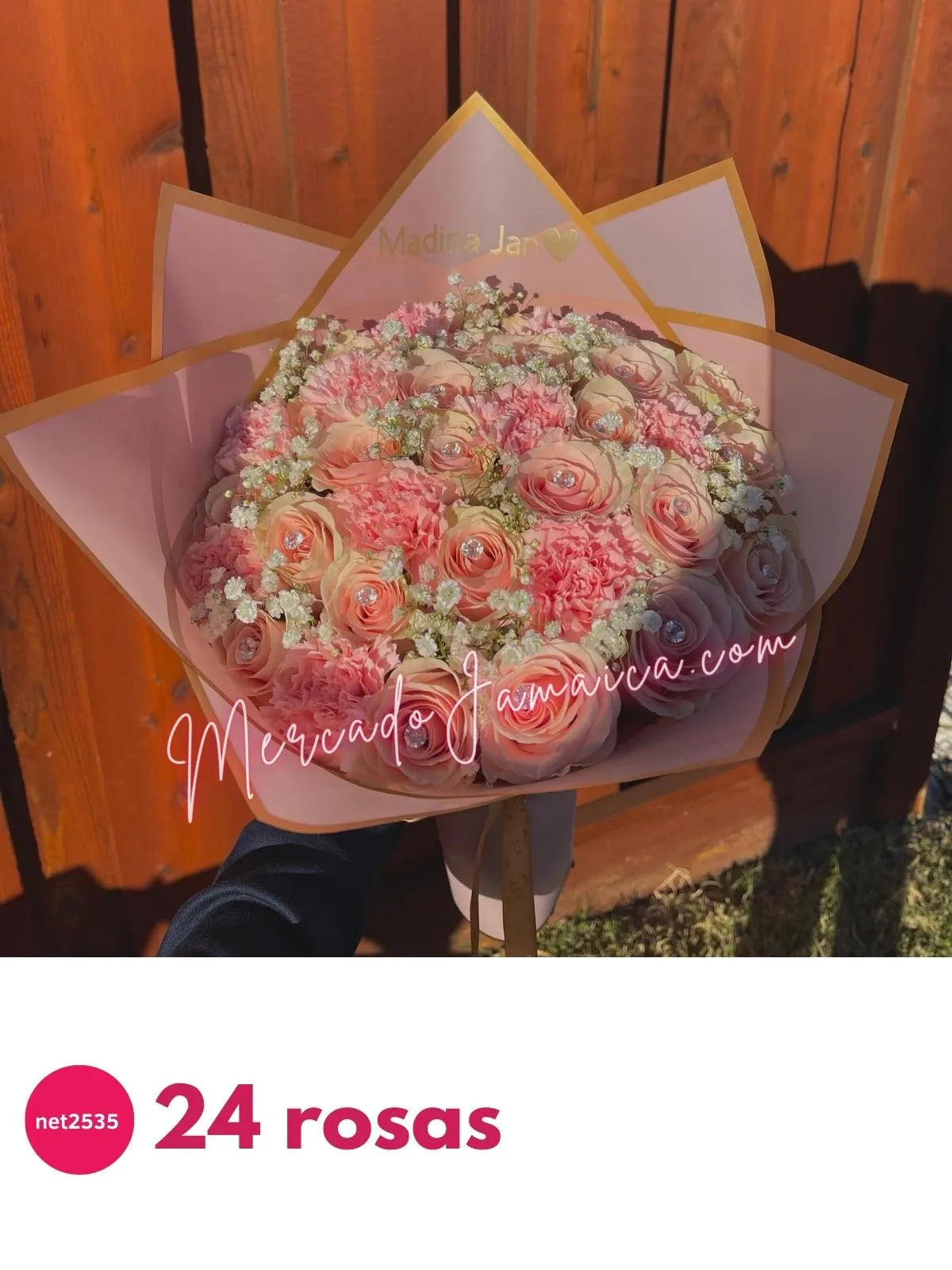 Ramo de rosas con coronita