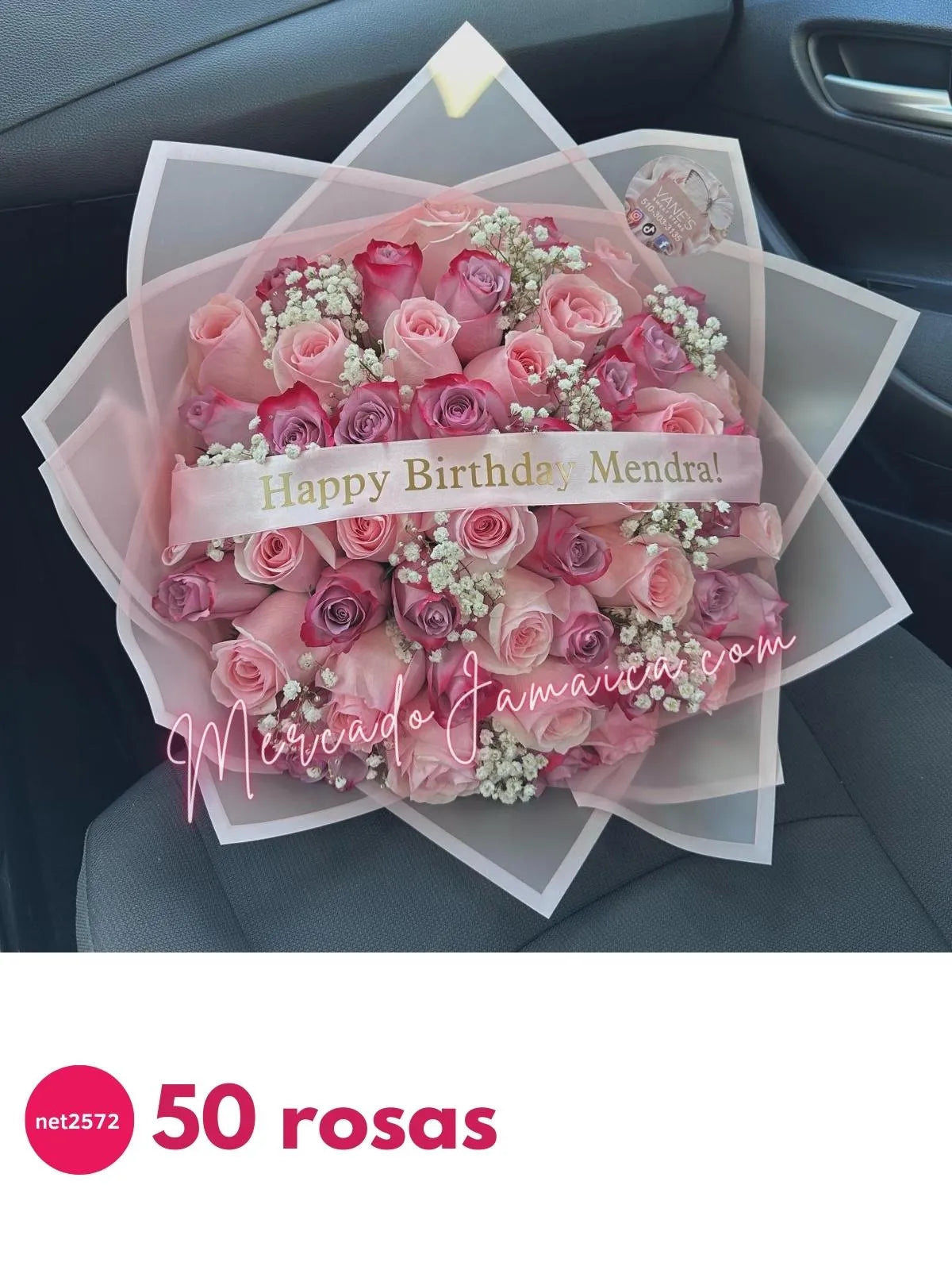 Ramo de rosas con coronita