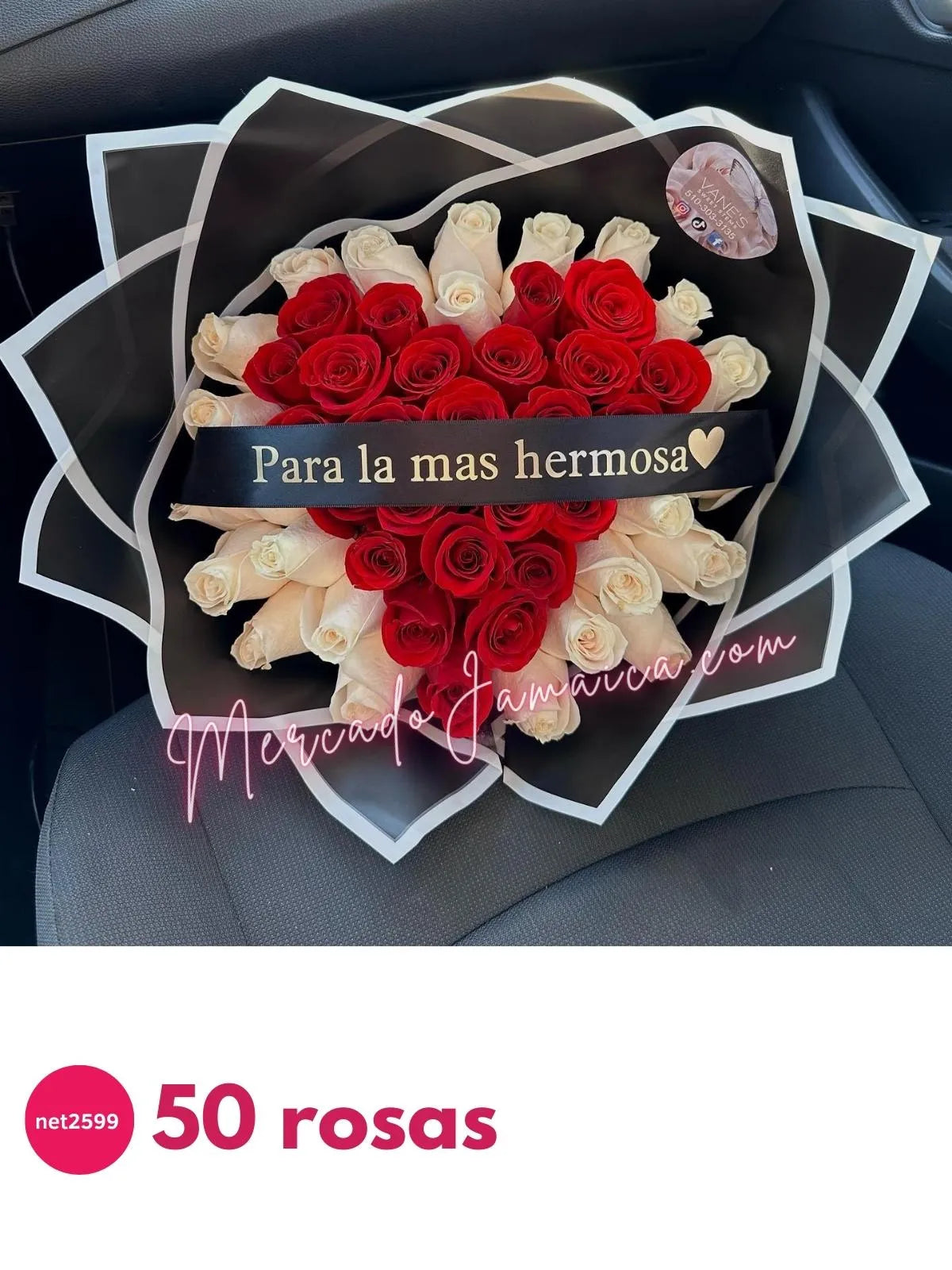 Ramo de rosas con coronita