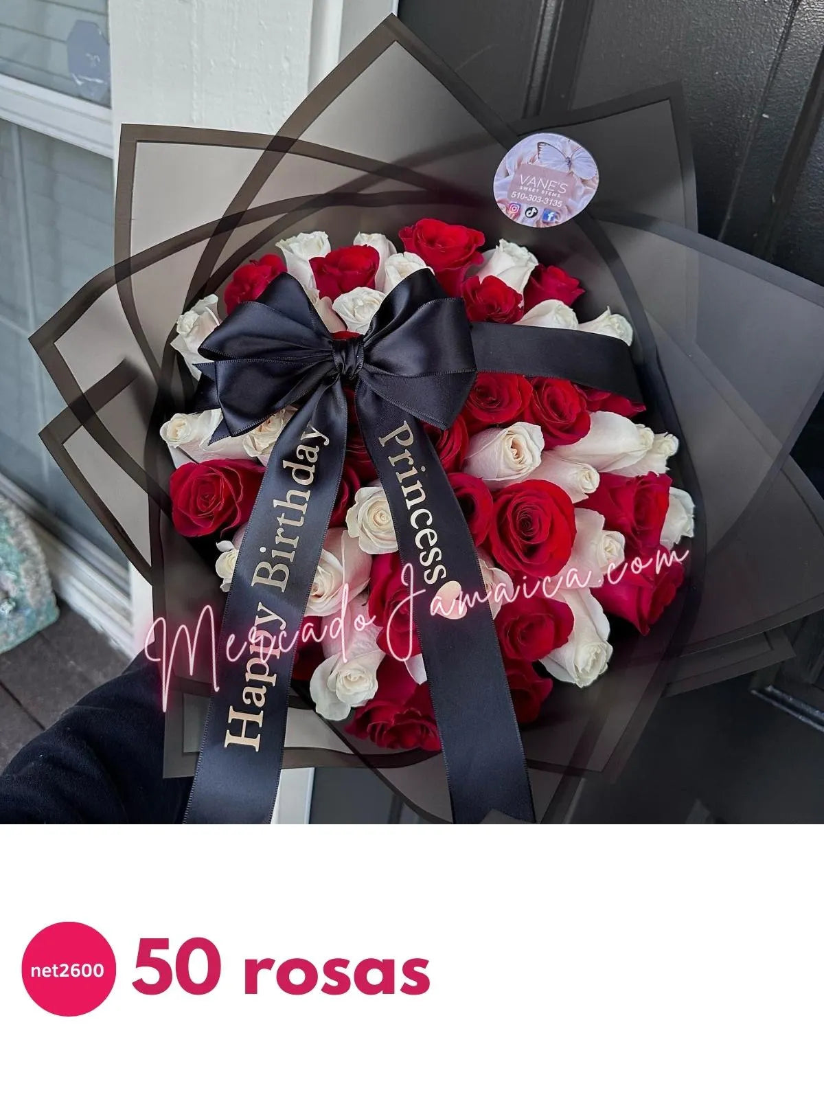 Ramo de rosas con coronita