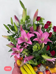 Canasta Frutal con Lilies Acapulcos !