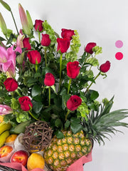 Canasta Frutal con Lilies Acapulcos !