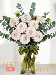 Dalias Blanco Rosa