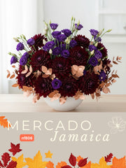 Sofisticado con Dahlias Vino