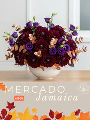Sofisticado con Dahlias Vino
