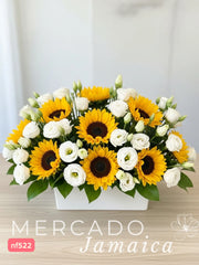 Vitaminas para el alma . Girasoles con lisianthus