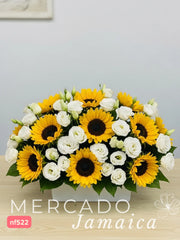 Vitaminas para el alma . Girasoles con lisianthus
