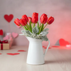 10 Tulipane Rojos Super Febrero
