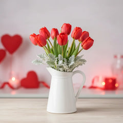 10 Tulipane Rojos Super Febrero