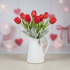 10 Tulipane Rojos Super Febrero