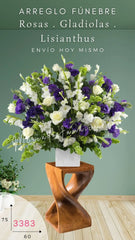 Arreglo Fúnebre Lisianthus de Paz