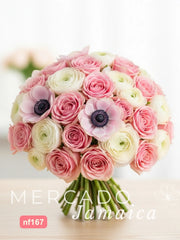 Romance Chic: Rosas y Anémonas - Ramo Romántico