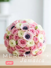 Romance Chic: Rosas y Anémonas - Ramo Romántico