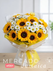 Ramo Girasoles y Margaritas Blancas