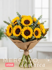 Ramo Girasoles con Dólar Rústico