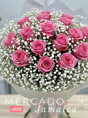 Ramo Nube de Ternura con 18 Rosas Rosas