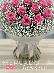 Ramo Nube de Ternura con 18 Rosas Rosas