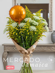 Ramo Luz de Campo con Solidago y Trachelium