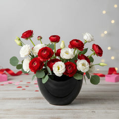Ranúnculos rojos con amor
