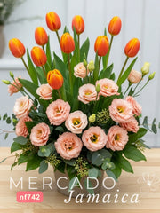 Tulipanes Naranja Muy Durazno