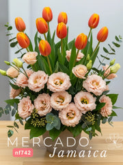 Tulipanes Naranja Muy Durazno